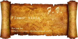 Fixmer Viola névjegykártya